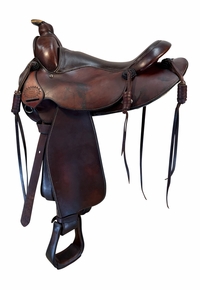 16.5Inch Used Smittys Custom Roping Saddle Medium Tree