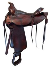 SOLD 2026/04/23c 16.5Inch Used Smittys Custom Roping Saddle Medium Tree