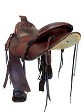 SOLD 2026/04/23c 16.5Inch Used Smittys Custom Roping Saddle Medium Tree