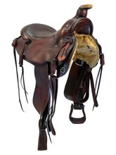 SOLD 2026/04/23c 16.5Inch Used Smittys Custom Roping Saddle Medium Tree