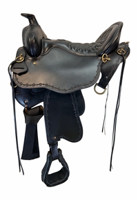 16.5Inch Used Tucker Black Mountain Gaited Trail Saddle 261