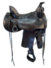 16.5Inch Used Tucker Black Mountain Gaited Trail Saddle Medium Tree 261