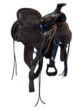 16.5Inch Used Tucker Black Mountain Gaited Trail Saddle Medium Tree 261