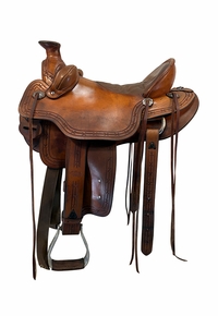 16.5Inch Used Tucker Cimarron Trail Saddle Wide Tree 287