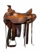 16.5Inch Used Tucker Cimarron Trail Saddle Wide Tree 287