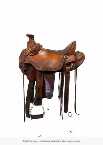 16.5Inch Used Tucker Cimarron Trail Saddle Wide Tree 287