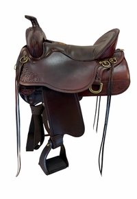 SOLD 2026/08/31e  16.5Inch Used Tucker Gen II High Plains Trail Saddle Wide Tree 262