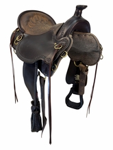 16.5Inch Used Tucker Pine Ridge Mule Trail Saddle Medium Tree 289