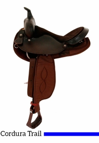 16" Big Horn Round Skirt Barrel Front Trail Saddle 264