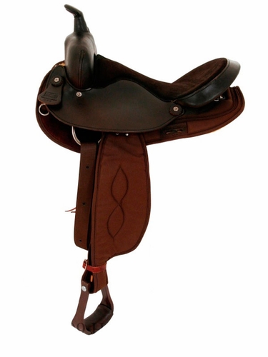 16" Big Horn Round Skirt Barrel Front Trail Saddle 264