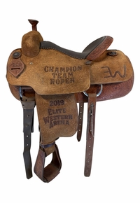 16 Inch Used 4T Roping Saddle Wide Tree