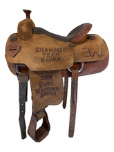 16 Inch Used 4T Roping Saddle Wide Tree