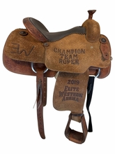 16 Inch Used 4T Roping Saddle Wide Tree