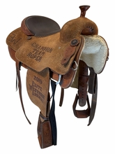 16 Inch Used 4T Roping Saddle Wide Tree