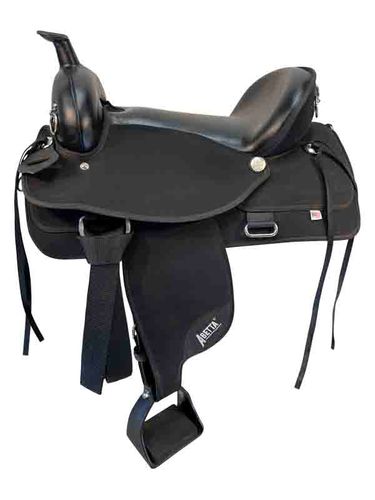 SOLD 2025/09/29  16 Inch Used Abetta Bush Popper Cordura Trail Saddle 20555