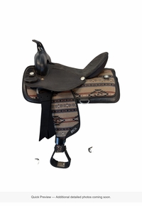 16 Inch Used Abetta Cordura Trail Saddle Wide Tree