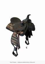 16 Inch Used Abetta Cordura Trail Saddle Wide Tree