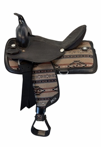 16 Inch Used Abetta Cordura Trail Saddle Wide Tree