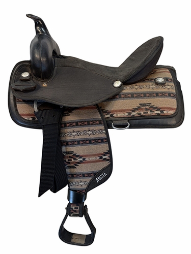 16 Inch Used Abetta Cordura Trail Saddle Wide Tree