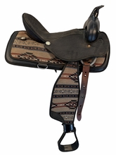 16 Inch Used Abetta Cordura Trail Saddle Wide Tree