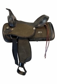 16 Inch Used Abetta Cordura Trail Saddle Wide Tree