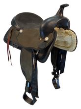 16 Inch Used Abetta Cordura Trail Saddle Wide Tree