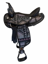 16 Inch Used Abetta Cordura Trail Saddle Wide Tree