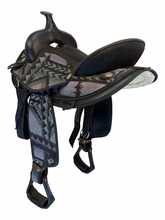 16 Inch Used Abetta Cordura Trail Saddle Wide Tree