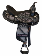 16 Inch Used Abetta Cordura Trail Saddle Wide Tree