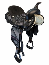 16 Inch Used Abetta Cordura Trail Saddle Wide Tree