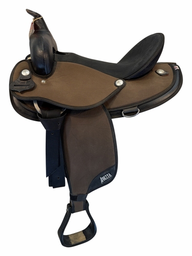 16 Inch Used Abetta Cordural Trail Saddle Wide Tree 20501