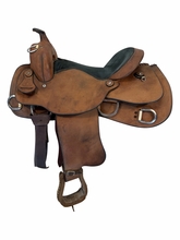 16 Inch Used American AJ Trainer Saddle Wide Tree 1986