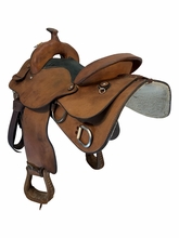 16 Inch Used American AJ Trainer Saddle Wide Tree 1986