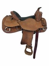 16 Inch Used American AJ Trainer Saddle Wide Tree 1986