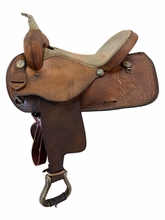 16 Inch Used American Saddlery Barrel Saddle Wide Tree 442