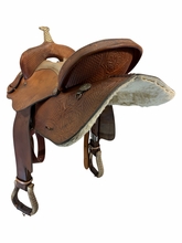 16 Inch Used American Saddlery Barrel Saddle Wide Tree 442