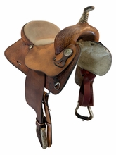 16 Inch Used American Saddlery Barrel Saddle Wide Tree 442