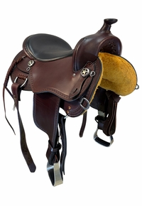 16 Inch Used Bar J Saddlery Trail Saddle Wide Tree