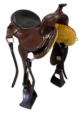 SOLD 2026/08/21j 16 Inch Used Bar J Tack Trail Saddle Wide Tree