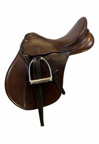 thumbnail interactive-video image 1 of Equitare By Tough 1 18 Inch All Purpose English Saddle Package – Chestnut Leather – 7 Gullet – Complete Set 1 of 6