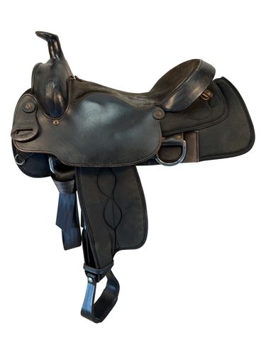 SOLD 2026/02/18 16 Inch Used Big Horn Cordura Roping Saddle Wide Tree 209