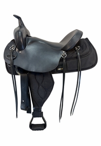 16 Inch Used Big Horn Cordura Trail Draft Saddle Extra Wide Tree 294