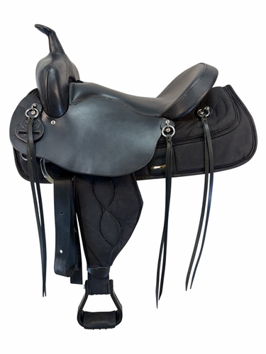 HOLD 2026/06/12c 16 Inch Used Big Horn Cordura Trail Draft Saddle Extra Wide Tree 294