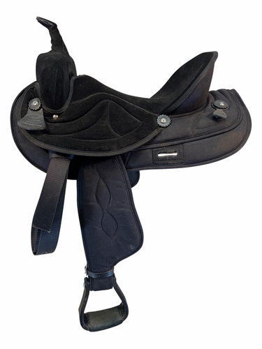 SOLD 2025/11/22 LAYAWAY 16 Inch Used Big Horn Cordura Trail Saddle 603