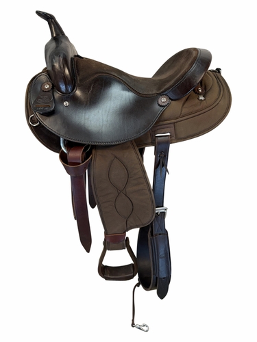 16 Inch Used Big Horn Cordura Trail Saddle Medium Tree 106