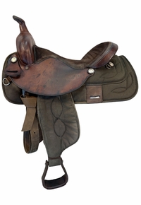 16 Inch Used Big Horn Cordura Trail Saddle Medium Tree 169