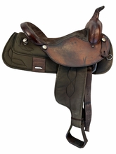 16 Inch Used Big Horn Cordura Trail Saddle Medium Tree 169