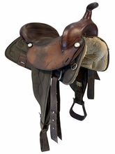 16 Inch Used Big Horn Cordura Trail Saddle Medium Tree 169