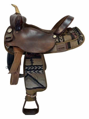 16 Inch Used Big Horn Cordura Trail Saddle Wide Tree 174