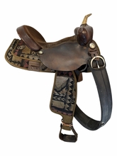 16 Inch Used Big Horn Cordura Trail Saddle Wide Tree 174
